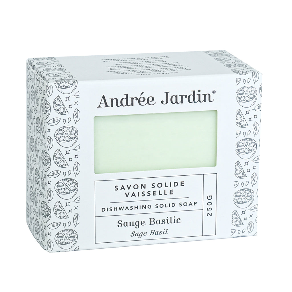 Andree Jardin Sage/basil dishwashing soap & cork soap dish-Goviers