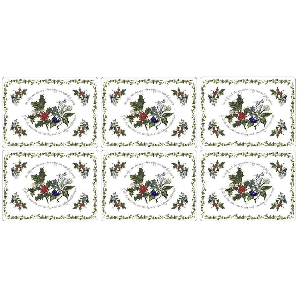 Pimpernel The Holly & The Ivy, 6 Placemats with 6 Coasters-Goviers