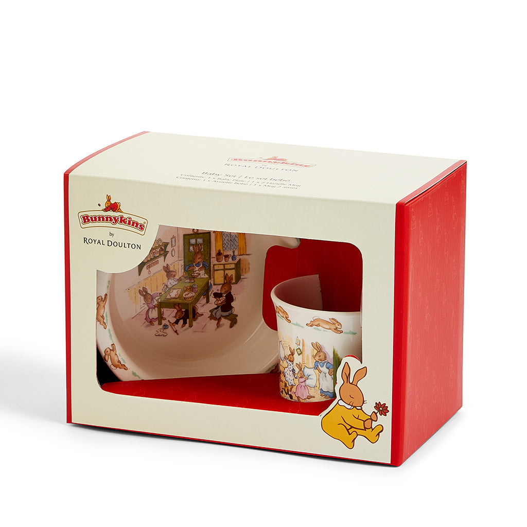 Royal Doulton Bunnykins Baby Set - Bowl/Two Handled Mug-Collectables-Goviers