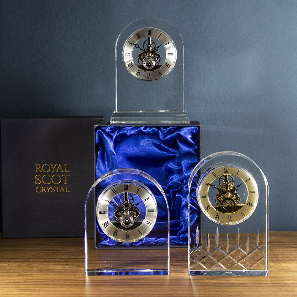 Royal Scot Crystal Contemporary Clock | 1 ONLY-Crystal-Goviers