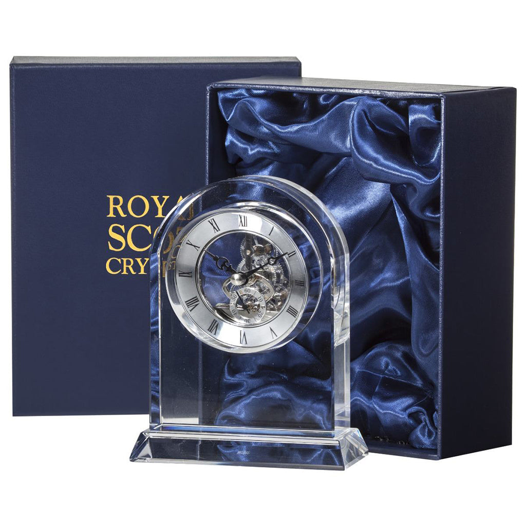 Royal Scot Crystal Mantle Clock Large | 1 ONLY-Crystal-Goviers