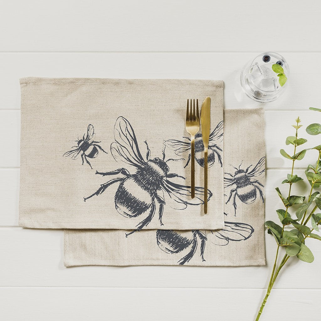 Selbrae House Bee Linen Placemats-home-Goviers