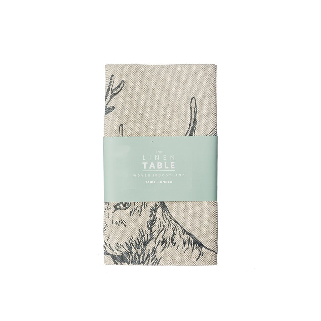 Selbrae House Stag Linen Table Runner-home-Goviers