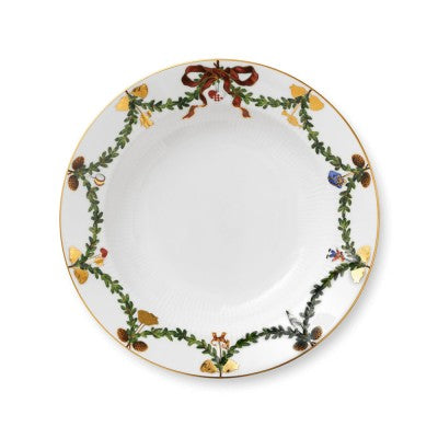 Royal Copenhagen Star Fluted Christmas Soup Plate 24cm