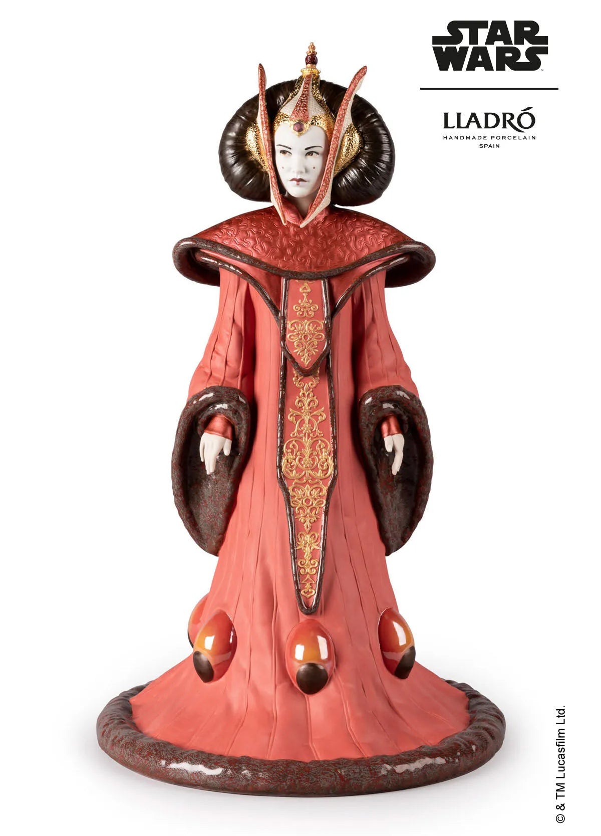Lladro Queen Amidala in the Throne Room Sculpture. Limited Edition