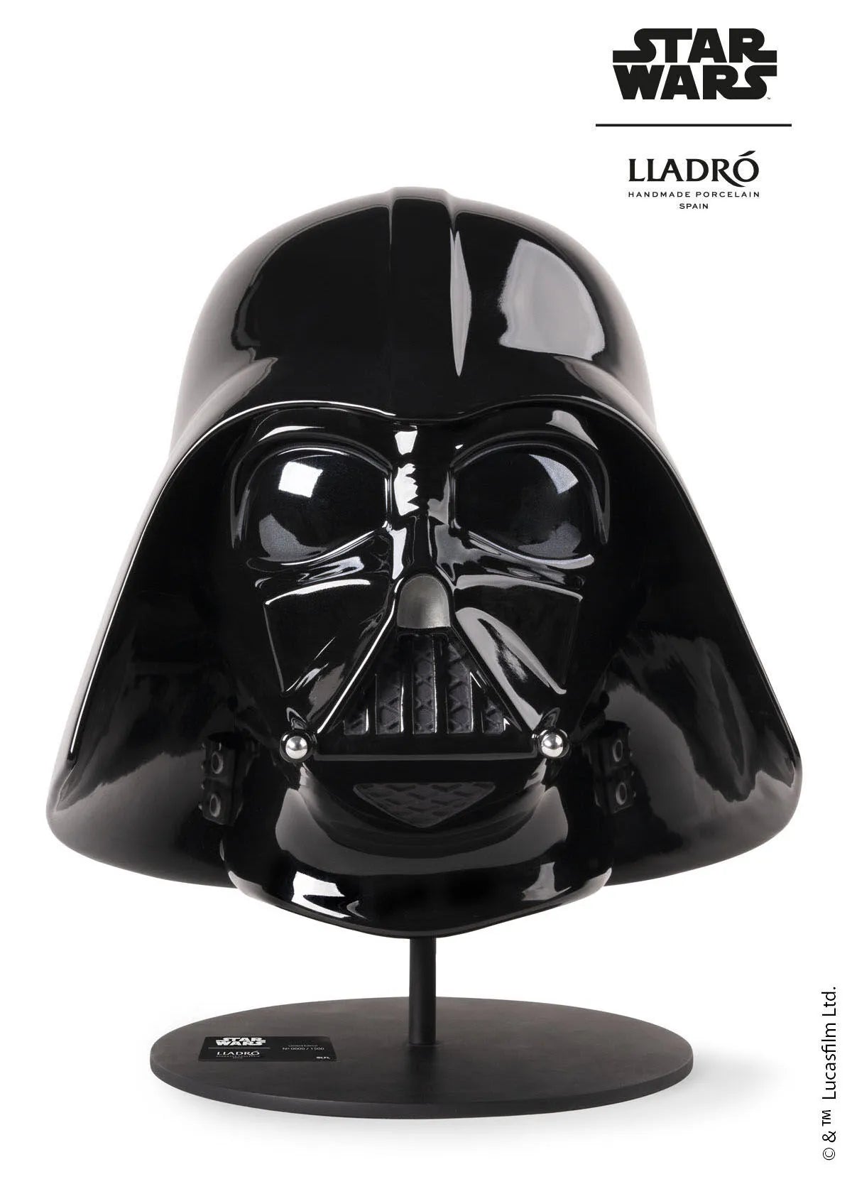 Lladro Darth Vader Helmet Sculpture. Limited Edition