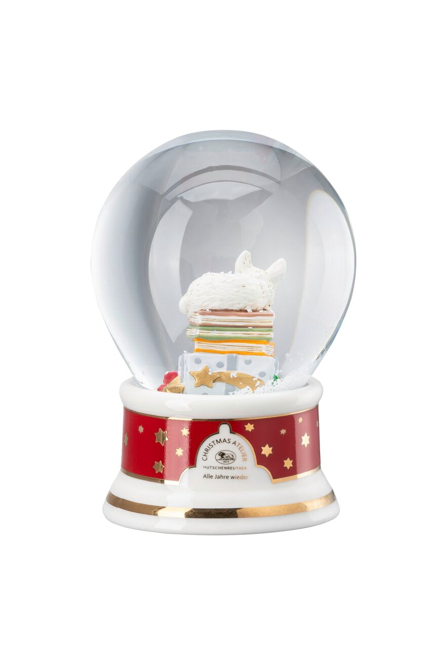 Hutschenreuther Christmas Carols White Fox Snowglobe