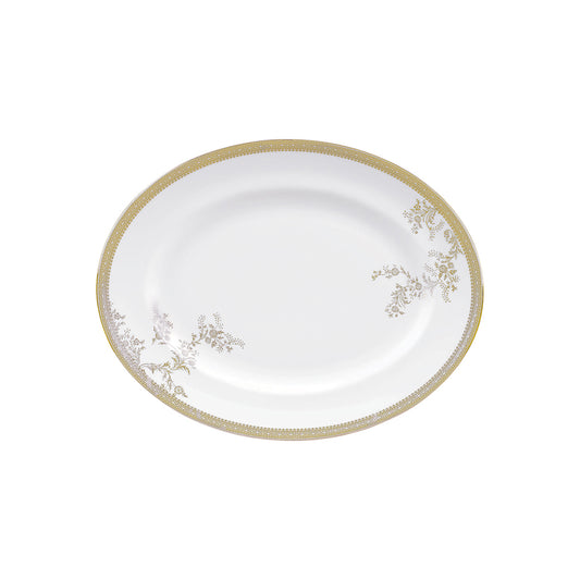 Wedgwood Vera Wang Lace Gold Oval Dish 35cm