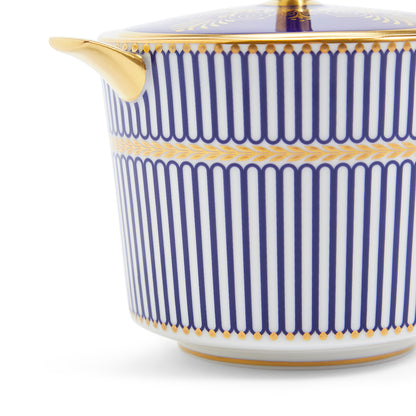 Wedgwood Anthemion Blue Covered Sugar