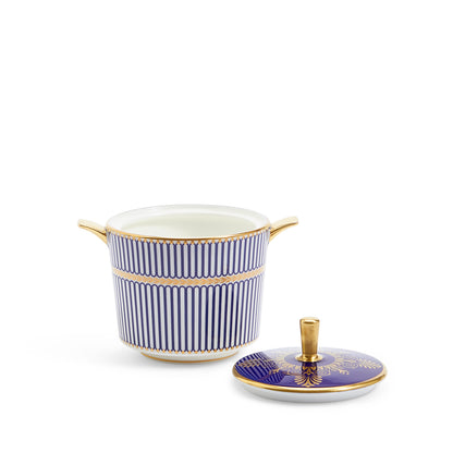 Wedgwood Anthemion Blue Covered Sugar