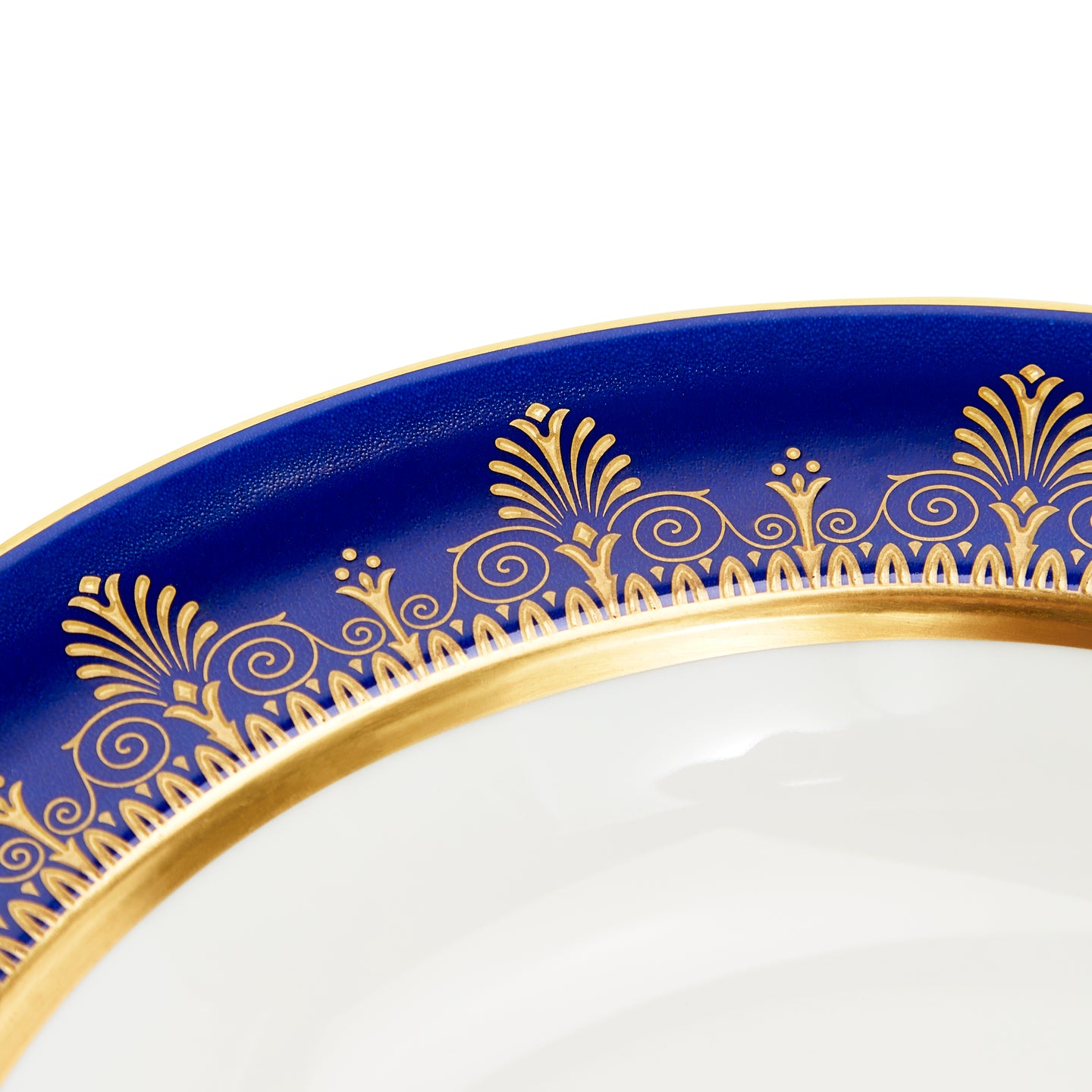 Wedgwood Anthemion Blue Rim Soup
