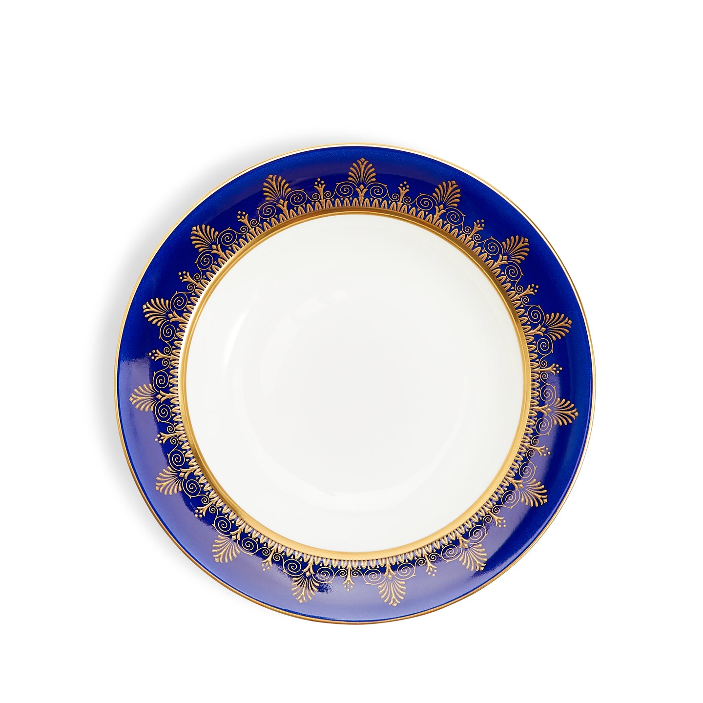 Wedgwood Anthemion Blue Rim Soup