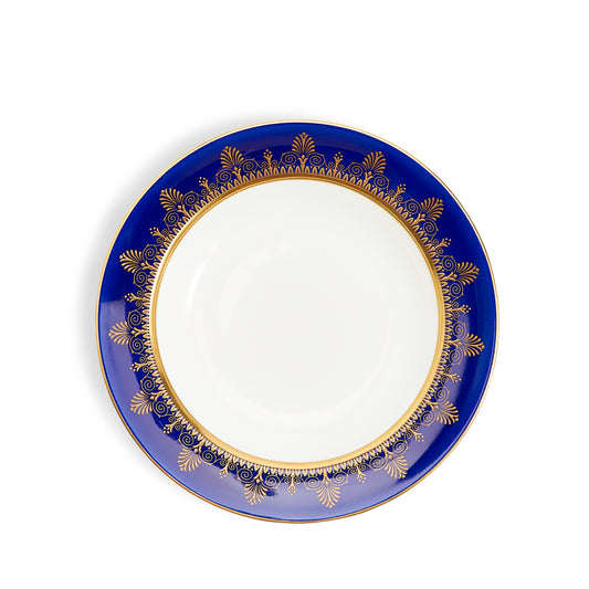 Wedgwood Anthemion Blue Rim Soup