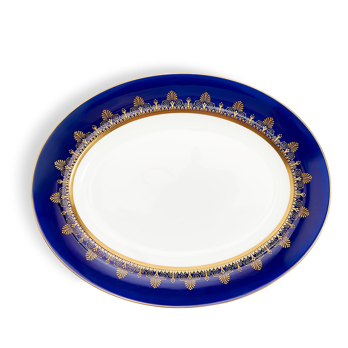 Wedgwood Anthemion Blue Oval Platter