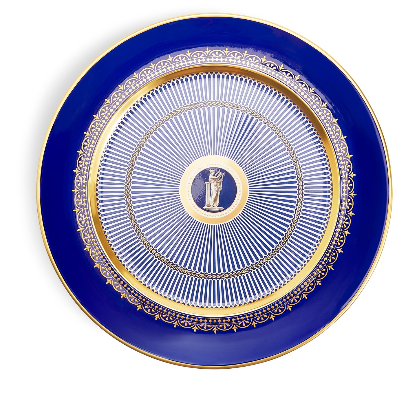 Wedgwood Anthemion Blue Plate 30cm