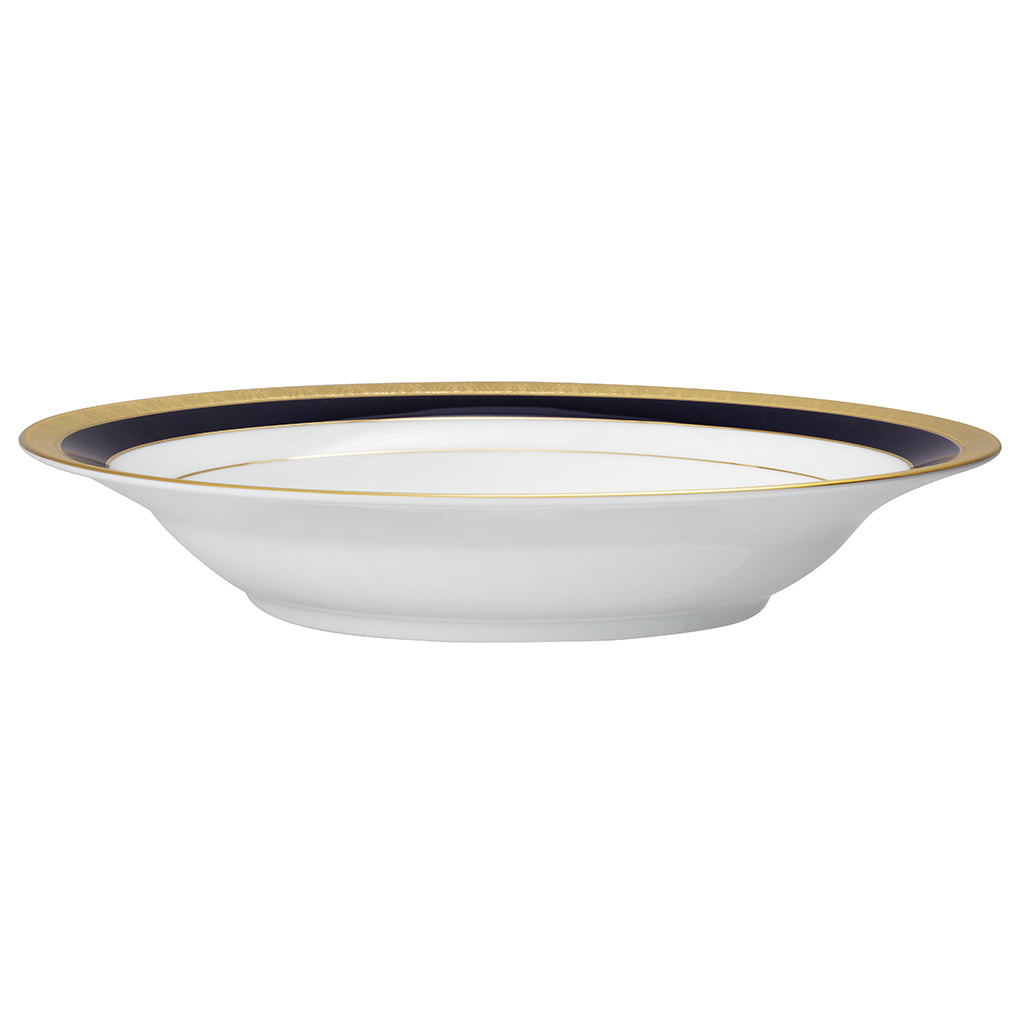 Noritake Legacy Cobalt Gold Rimmed Soup Plate