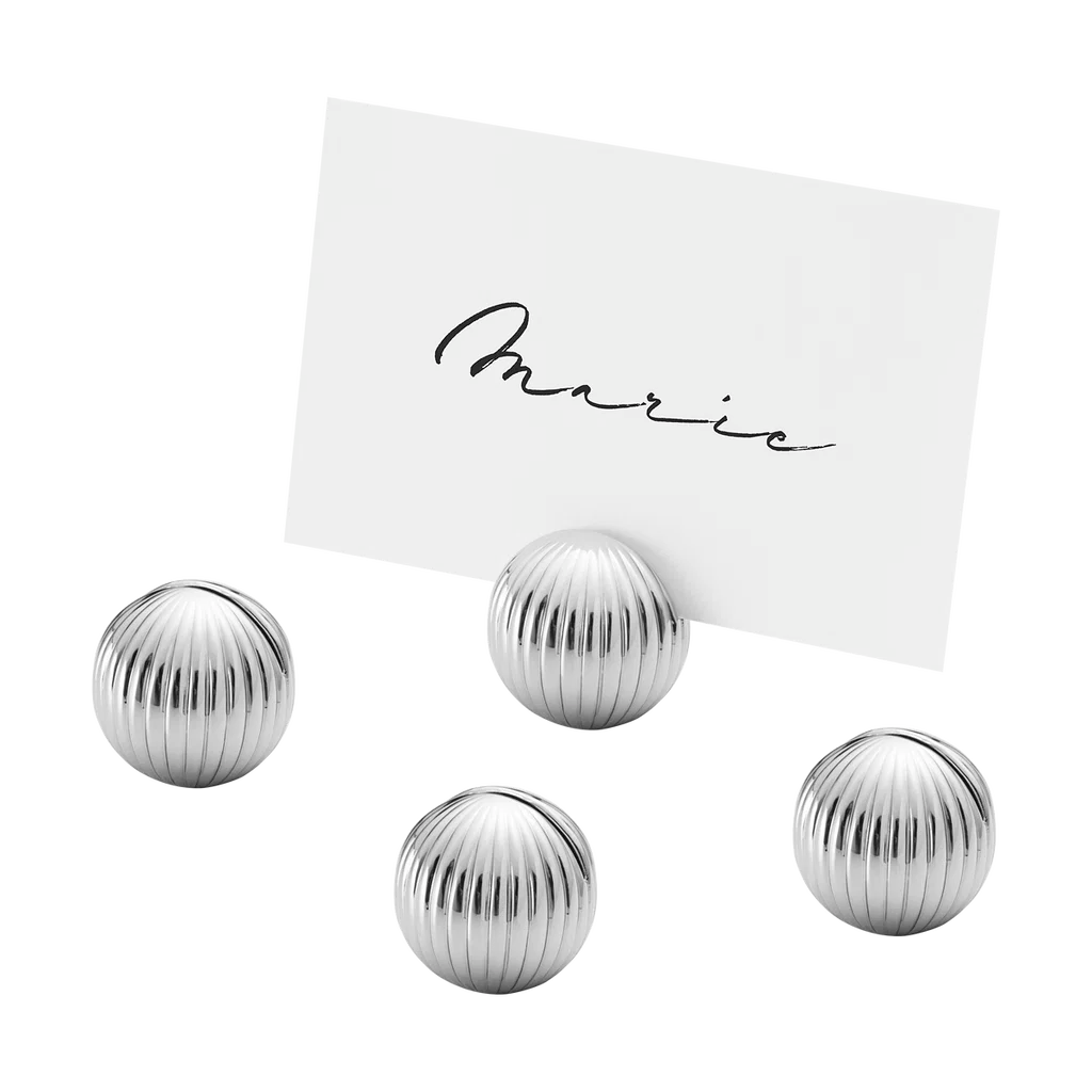 Georg Jensen Bernadotte Table Card Holders Set of 4