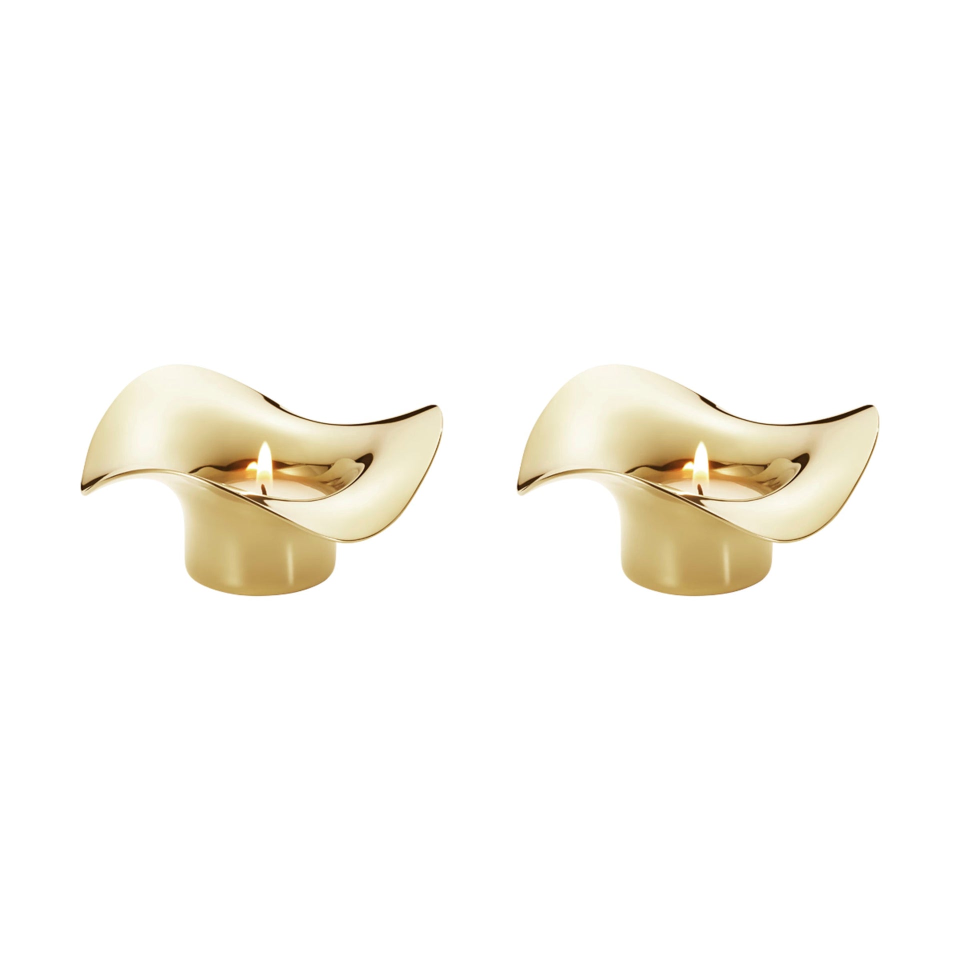 Georg Jensen Cobra Tealight Candle Holder Set of 2