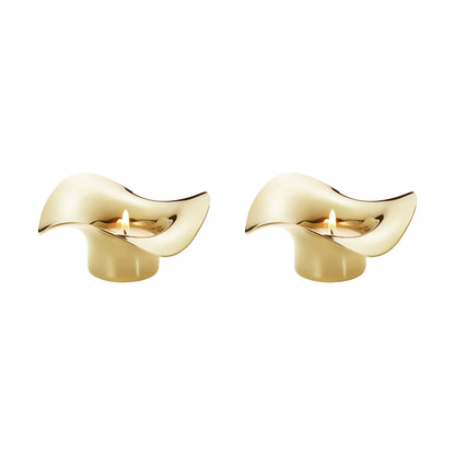 Georg Jensen Cobra Tealight Candle Holder Set of 2