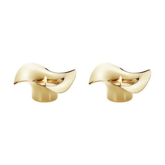 Georg Jensen Cobra Tealight Candle Holder Set of 2