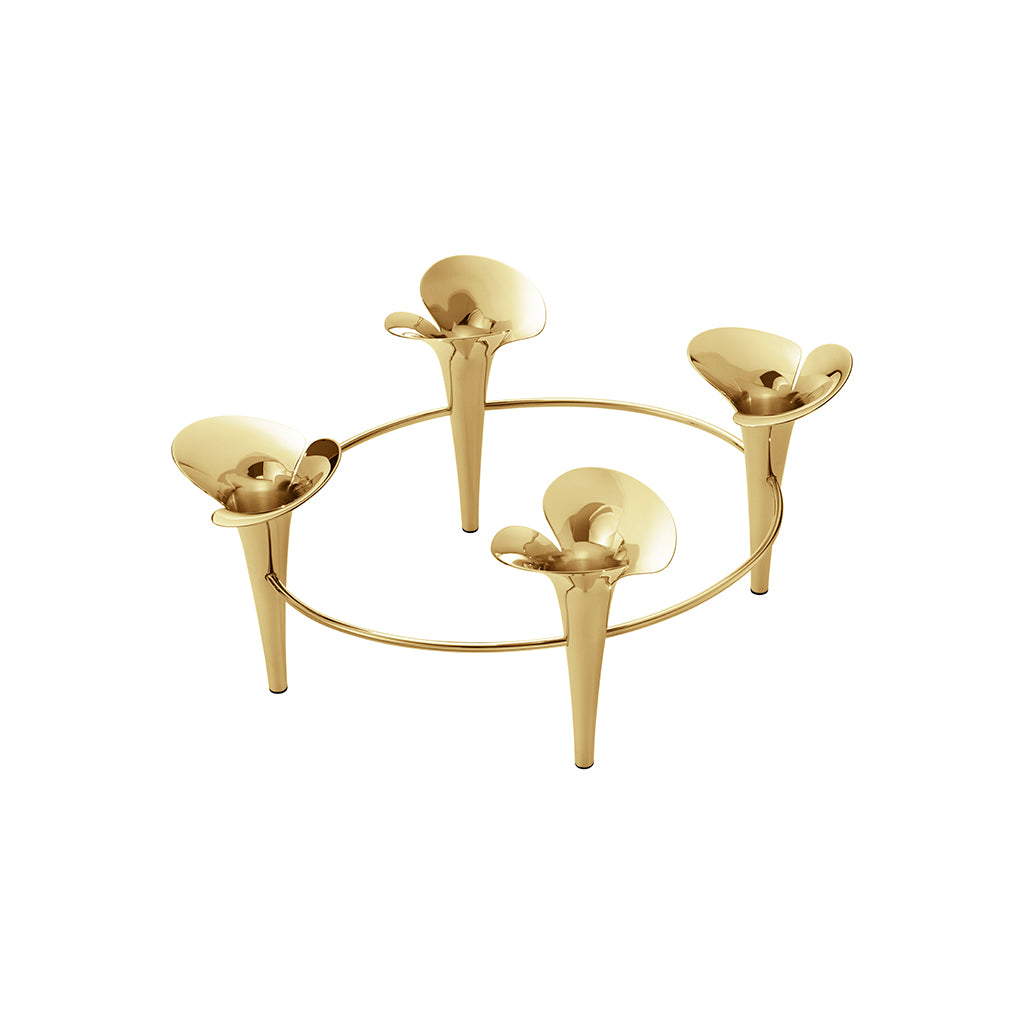 Georg Jensen Bloom Gold Taper Candleholder