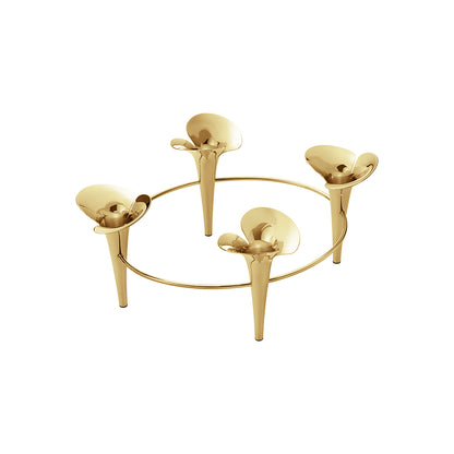 Georg Jensen Bloom Gold Taper Candleholder