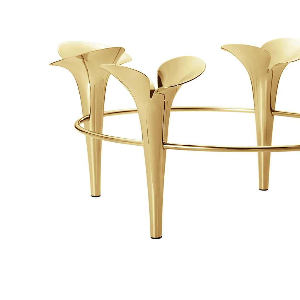 Georg Jensen Bloom Gold Taper Candleholder