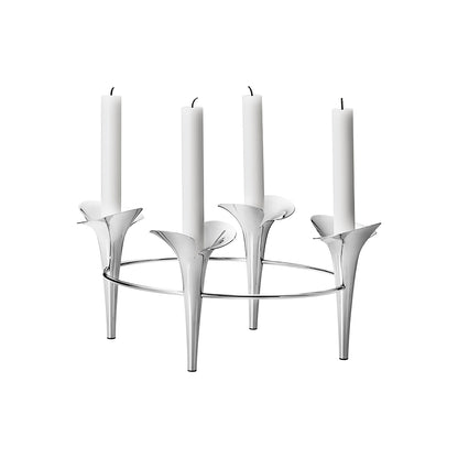Georg Jensen Bloom Stainless Steel Taper Candleholder