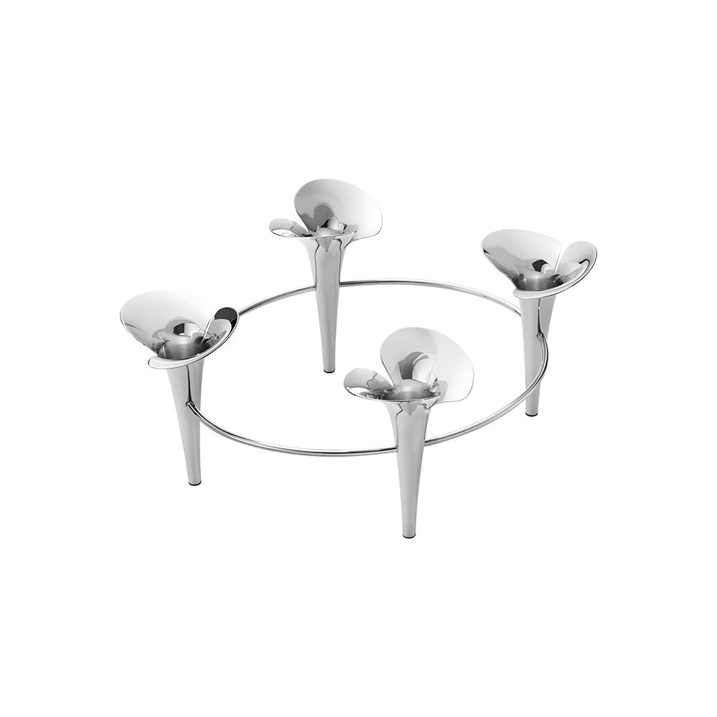 Georg Jensen Bloom Stainless Steel Taper Candleholder