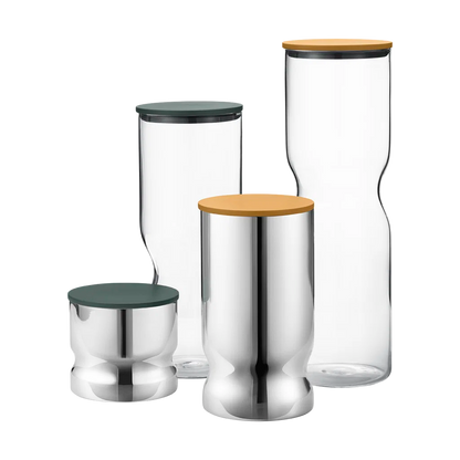 Georg Jensen Alfredo Stainless Steel Canister - Green