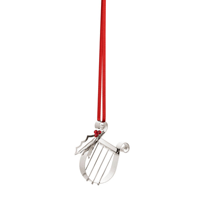 Georg Jensen 2026 Palladium Holiday Ornament Harp - DELIVERY JULY