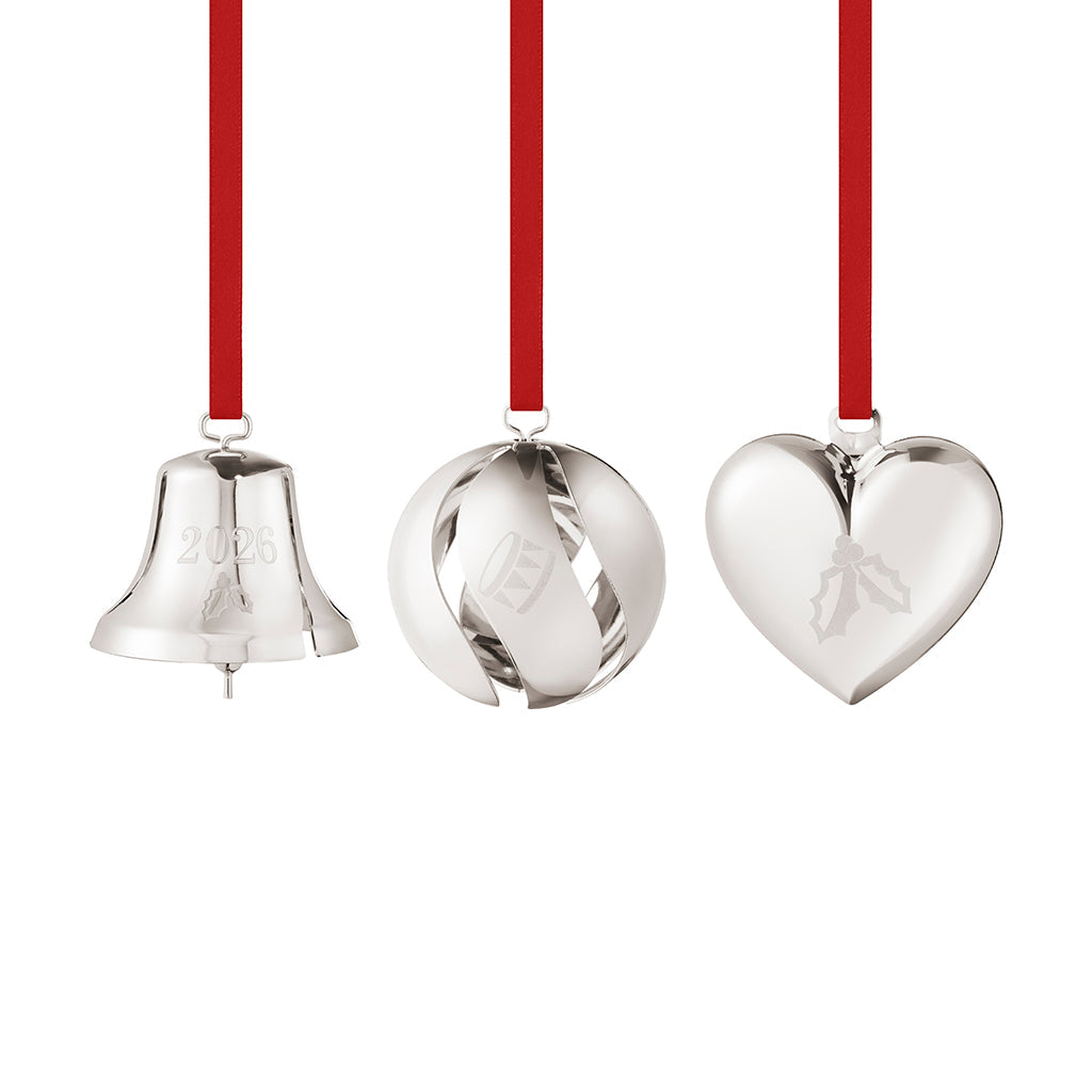 Georg Jensen 2026 Palladium Ornament Set of 3