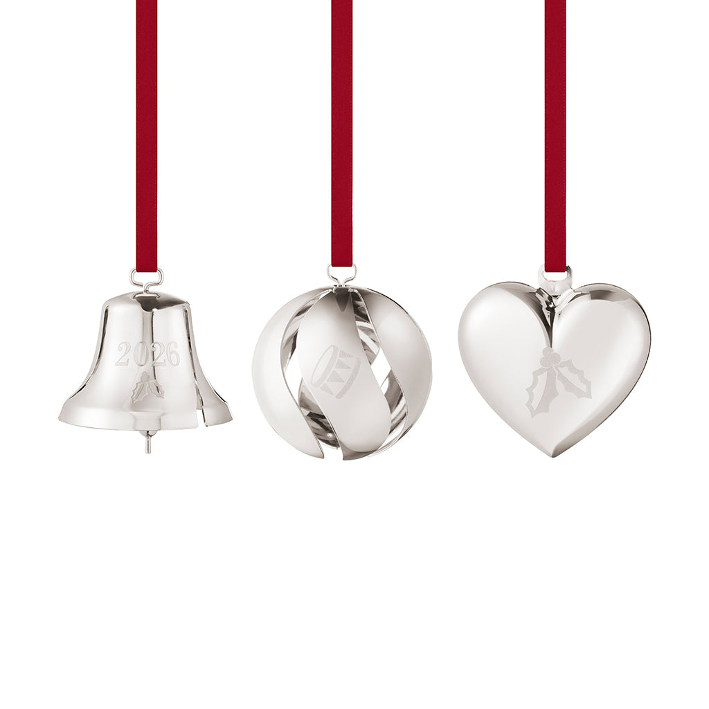 Georg Jensen 2026 Palladium Ornament Set of 3