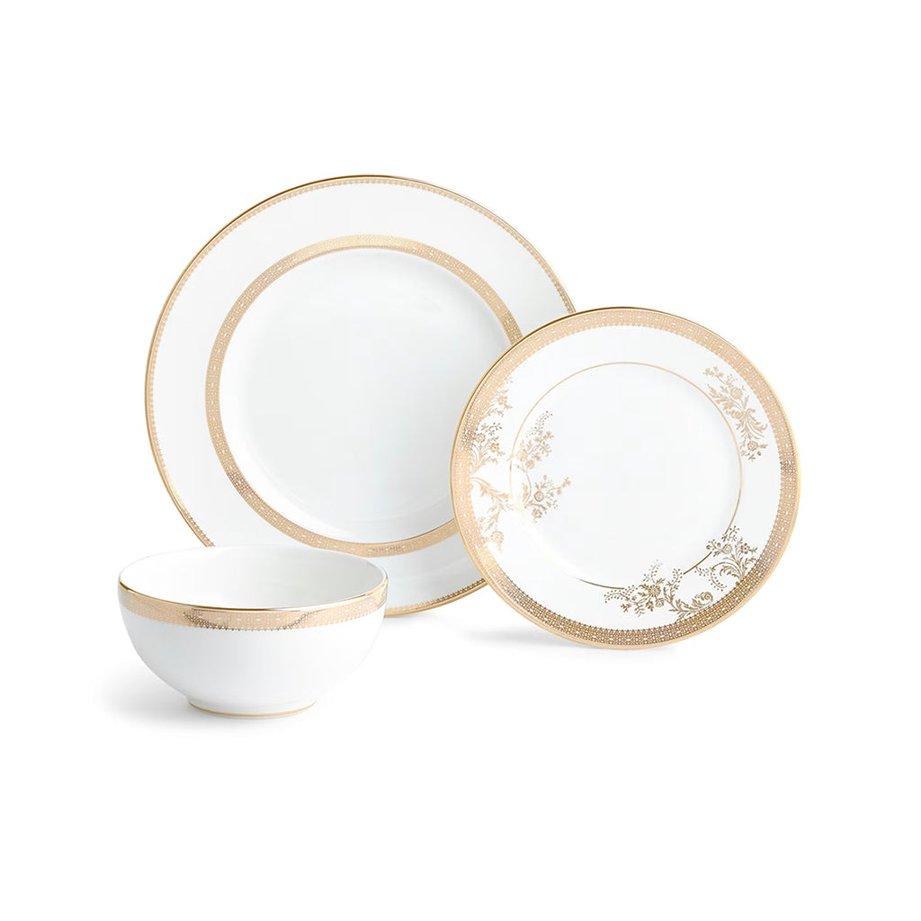 Wedgwood Vera Wang Lace Gold Dinner Set of 12