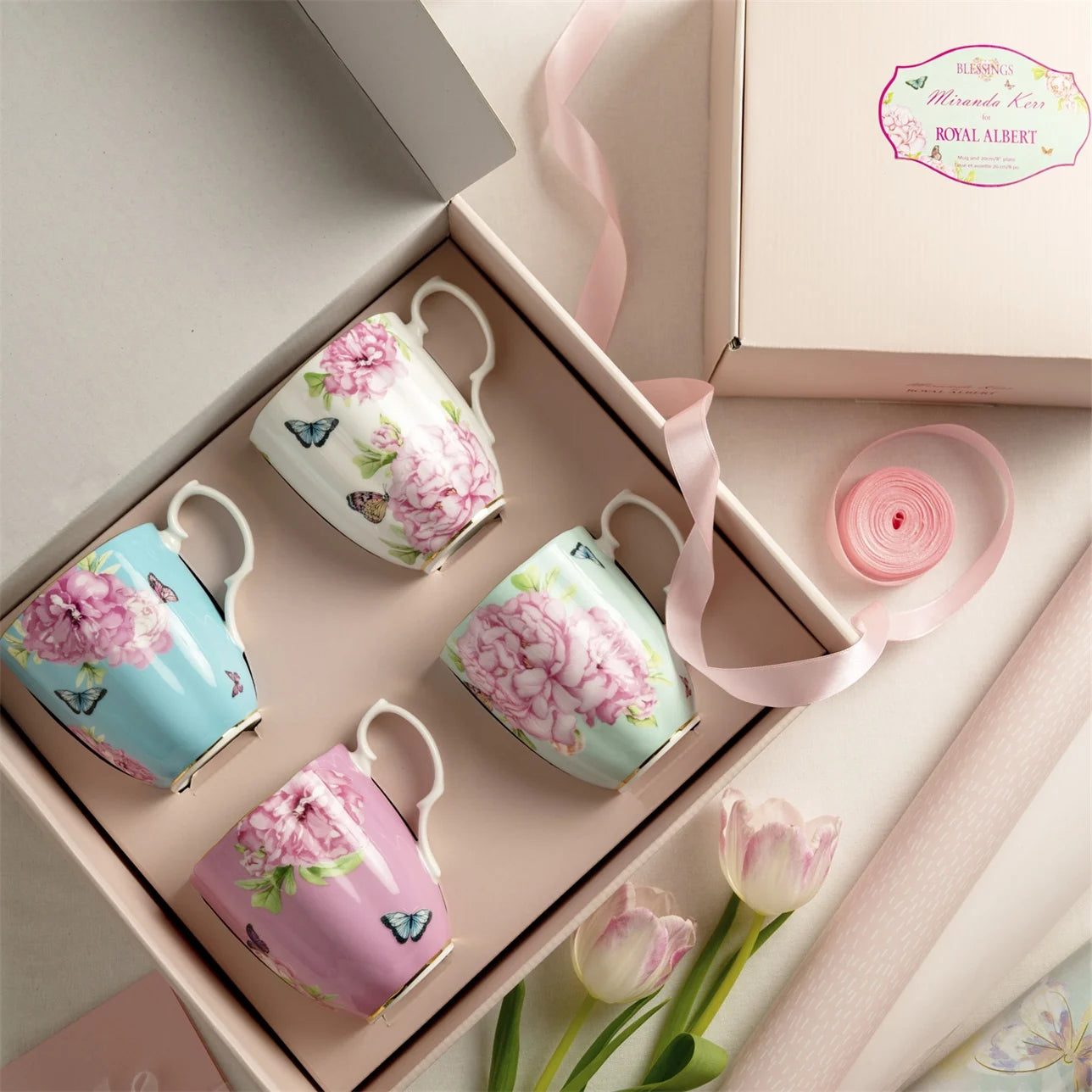 Royal Albert Miranda Kerr Friendship Mug, Mixed Set Of 4