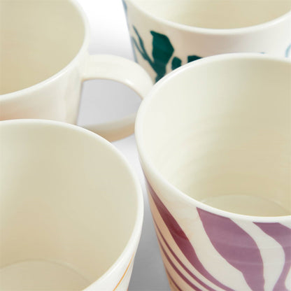 Royal Doulton Mug 1815 Bright 400ml Multicolour Mixed Pattern Set of 4
