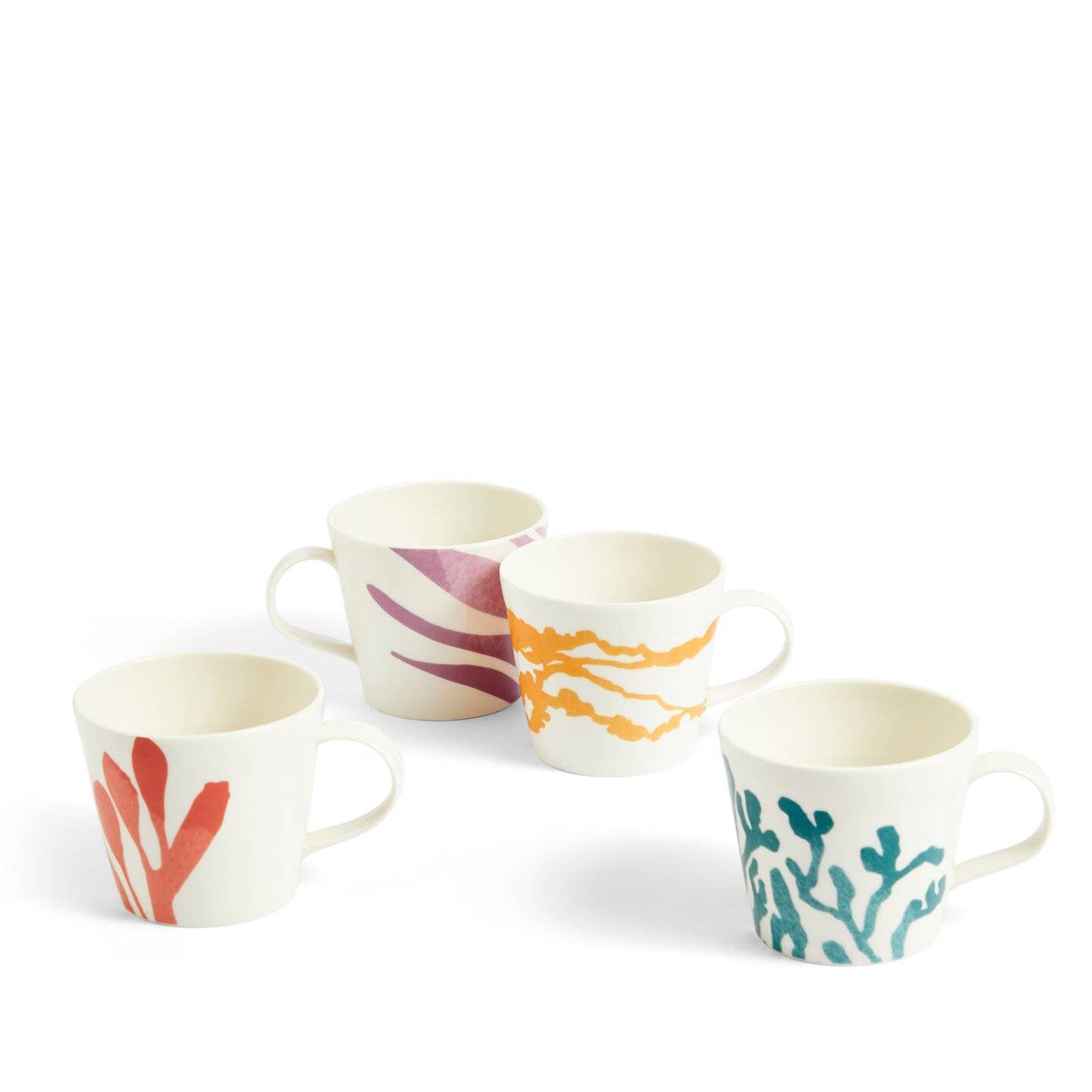 Royal Doulton Mug 1815 Bright 400ml Multicolour Mixed Pattern Set of 4