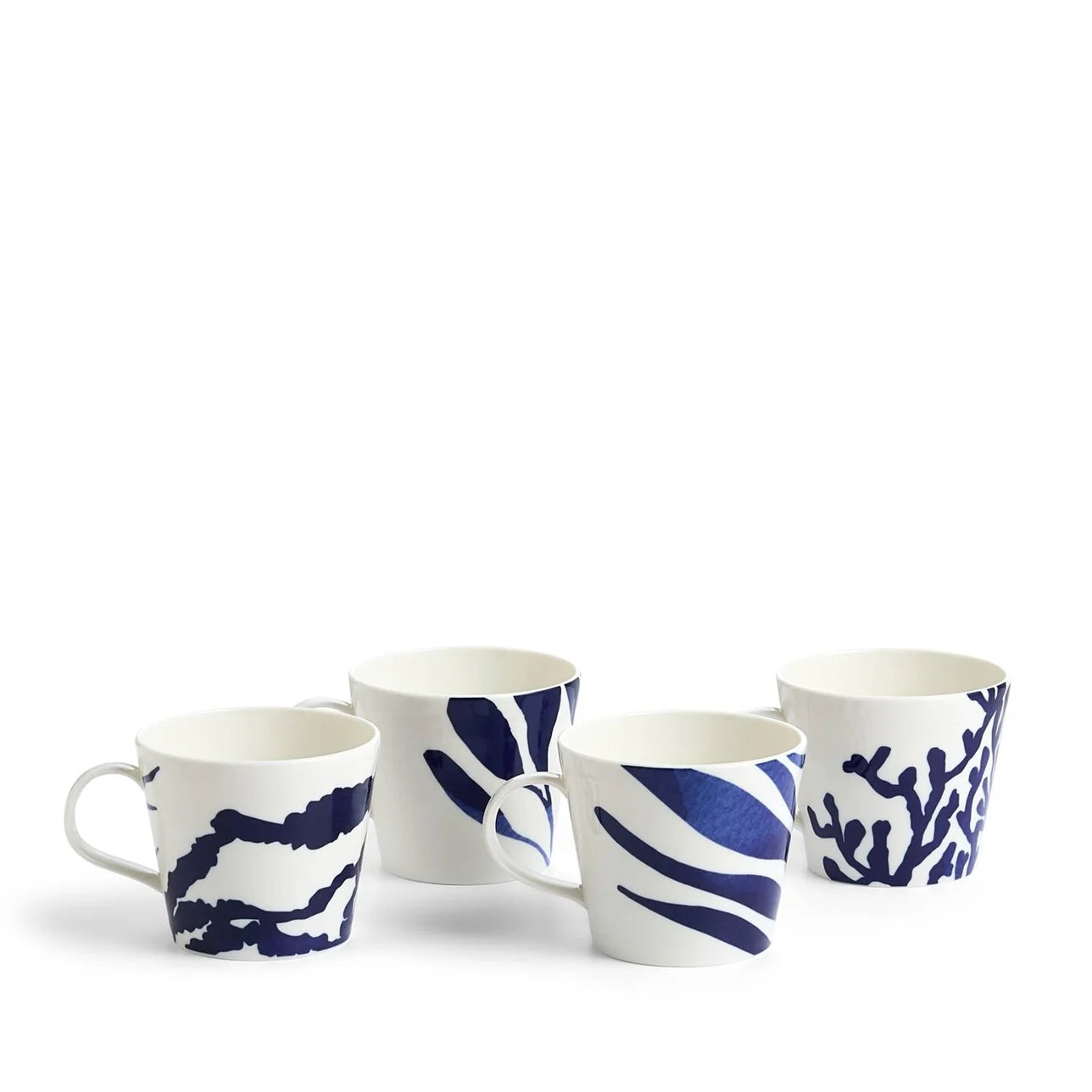 Royal Doulton Pacific Blue Mug 400ml Mixed Patterns Blue Set of 4