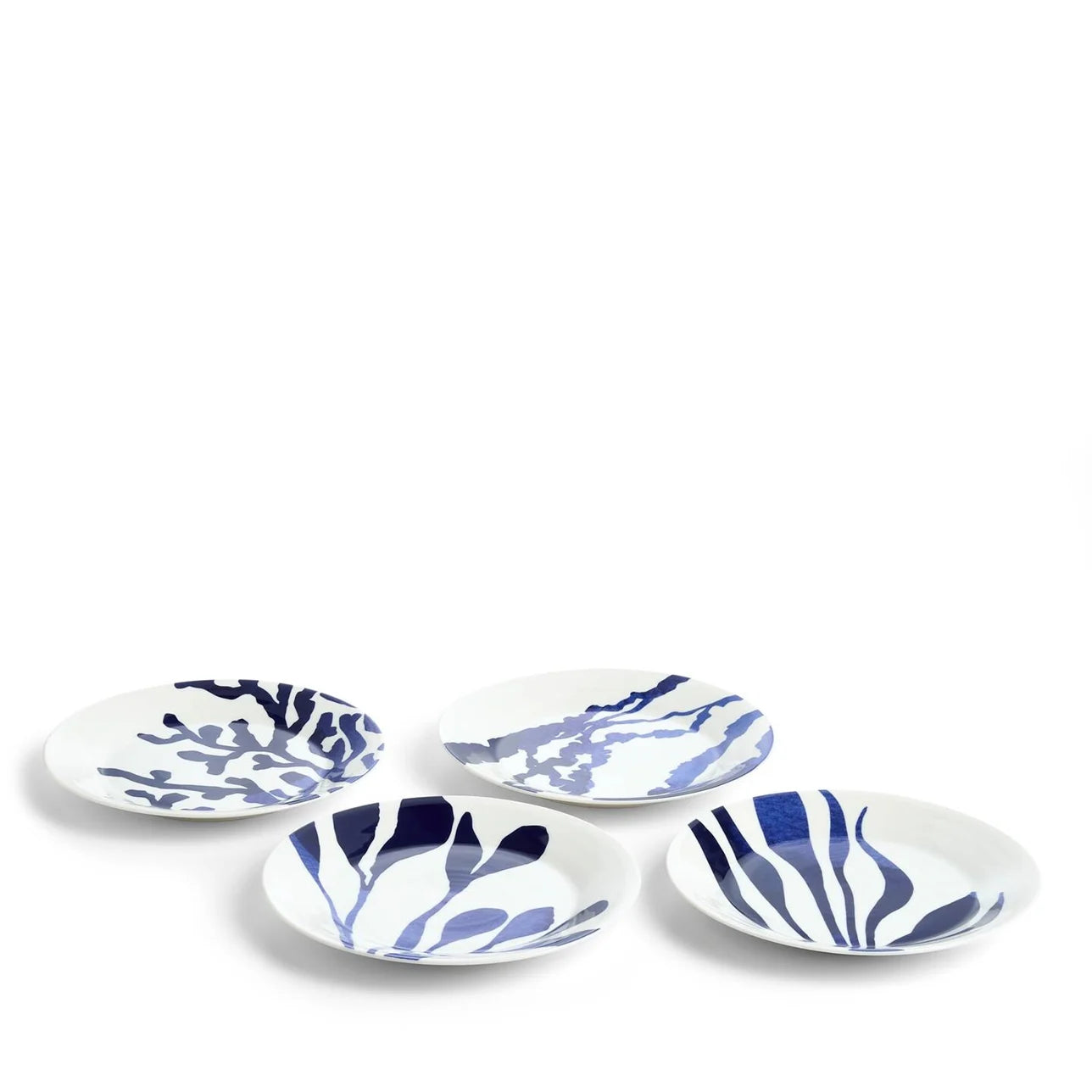 Royal Doulton Pacific Blue Plate 24cm Mixed Patterns Blue Set of 4