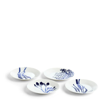 Royal Doulton Pacific Blue Plate 16cm Mixed Patterns Blue Set of 4