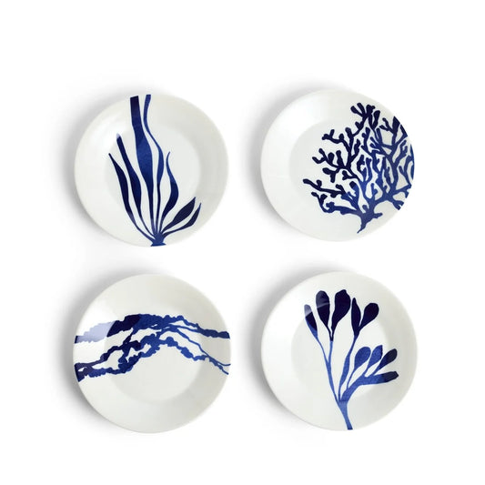 Royal Doulton Pacific Blue Plate 16cm Mixed Patterns Blue Set of 4