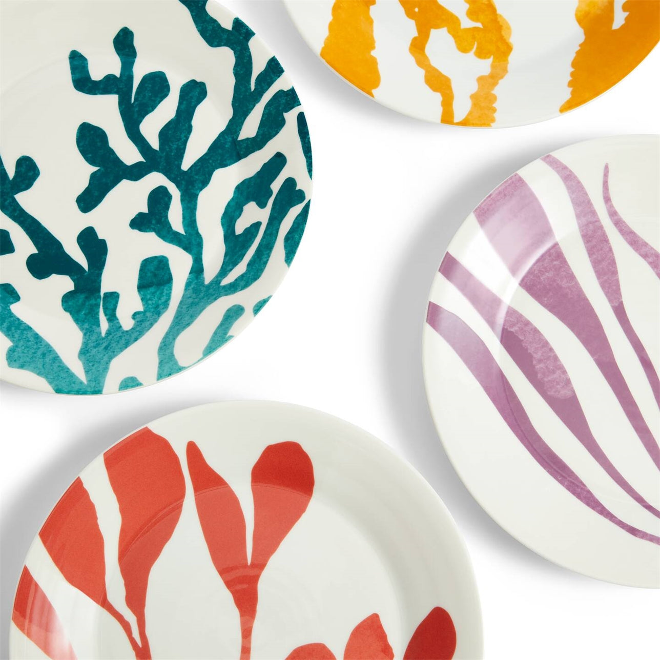 Royal Doulton 1815 Bright Plate 24cm Multicolour Mixed Pattern Set of 4