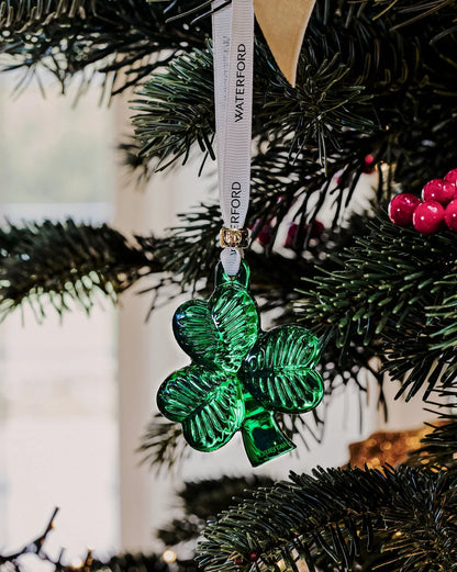 Waterford Christmas Mini Shamrock Green Ornament
