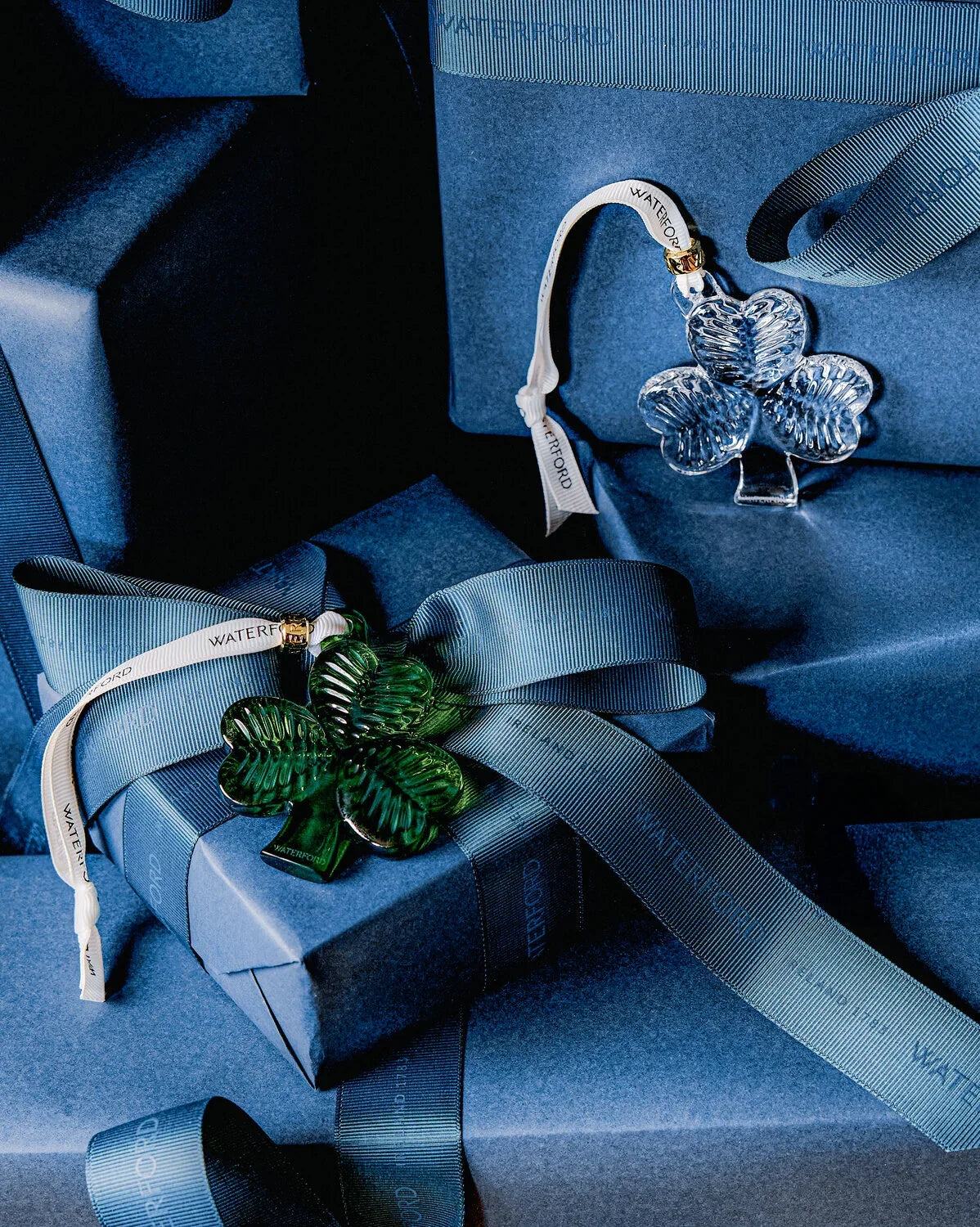 Waterford Christmas Mini Shamrock Green Ornament