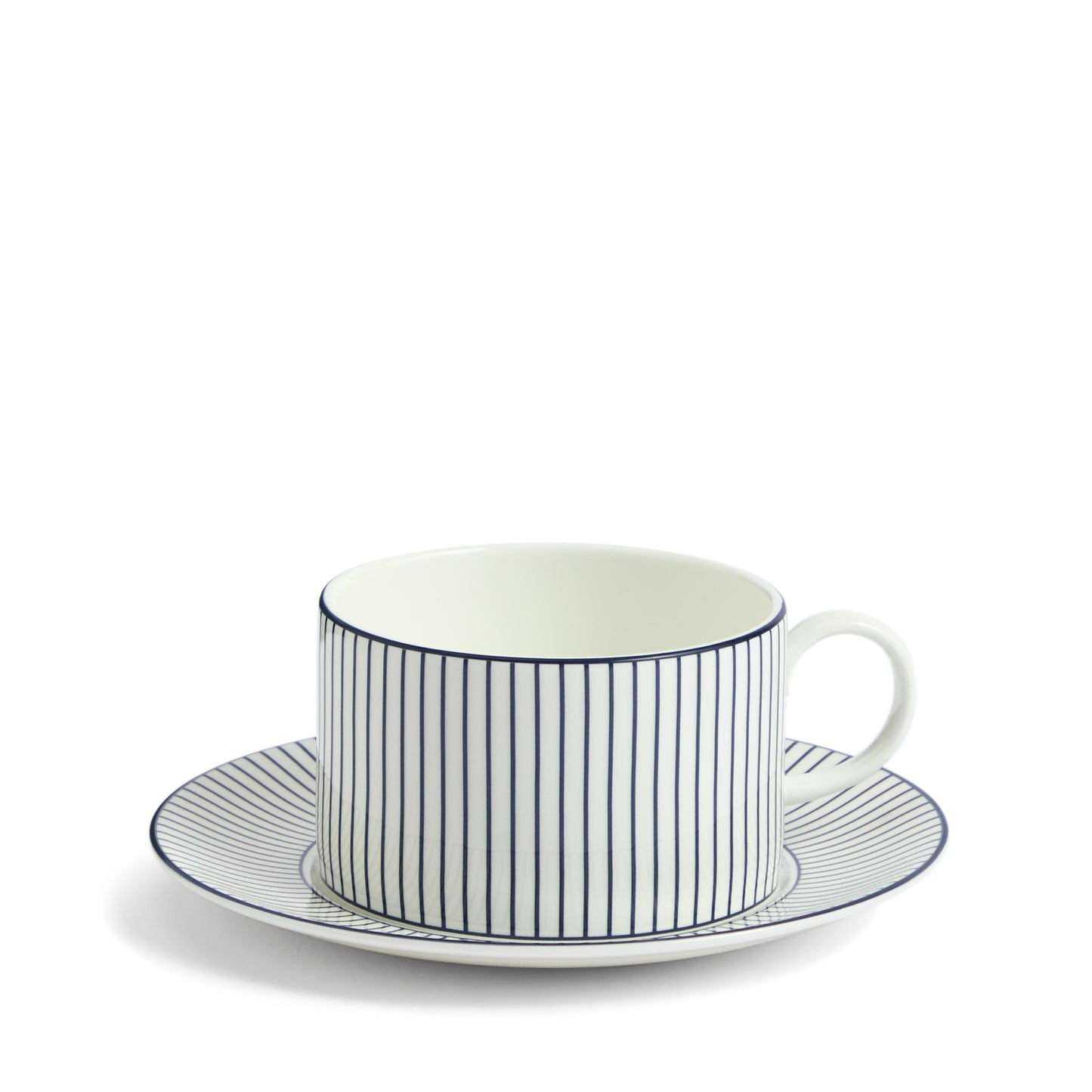 Wedgwood Gio Pinstripe Teacup and Saucer White