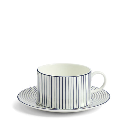 Wedgwood Gio Pinstripe Teacup and Saucer White