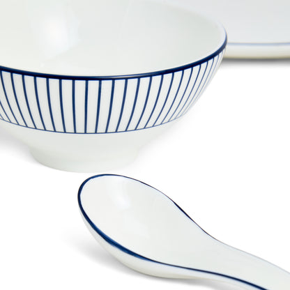 Wedgwood Gio Pinstripe Dinner Set of 8 White