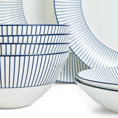 Wedgwood Gio Pinstripe 12 Piece Set White