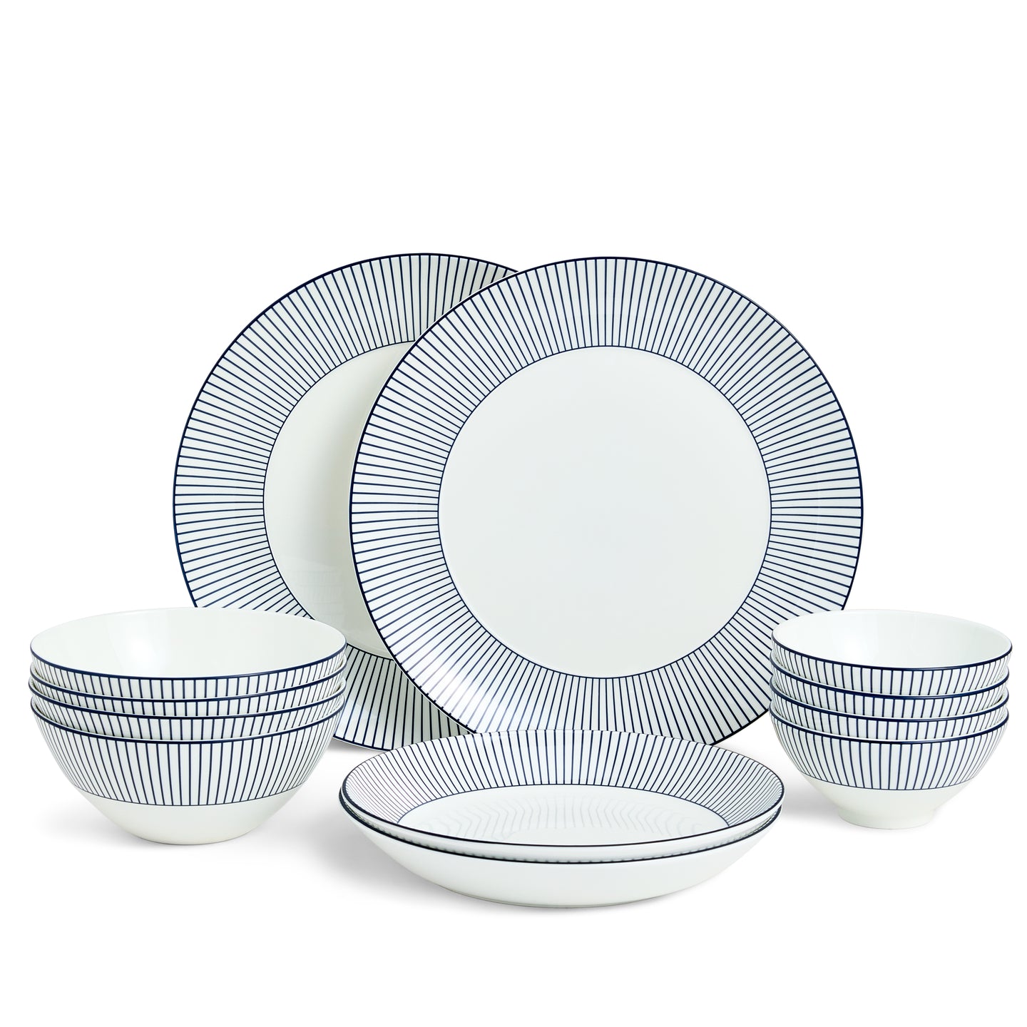 Wedgwood Gio Pinstripe 12 Piece Set White
