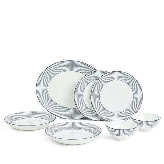 Wedgwood Gio Pinstripe 7 Piece Set White